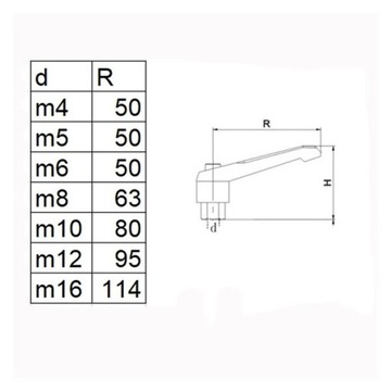 Dźwignia Zaciskowa M6 – Rękojeść Nastawna do Mocowania Przemysłowego