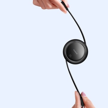 Baseus Free2Draw Mini USB-C — втягивающийся кабель USB-C 100 Вт, 1 м — черный