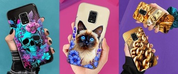 ETUI NA TELEFON XIAOMI REDMI NOTE 9S 9 PRO CASE OBUDOWA ZE WZOREM + SZKŁO