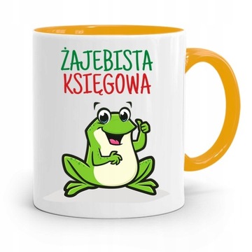 KUBEK ŻÓŁTY PREZENT DLA KSIĘGOWEJ KSIĘGOWEGO z Nadrukiem ze Zdjęciem