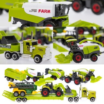 ТРАКТОР ТРАКТОР СЕЛЬСКОХОЗЯЙСТВЕННЫЕ МАШИНЫ КОМБАЙН ФЕРМЕР+ЖИВОТНЫЕ НАБОР ПОДАРОК