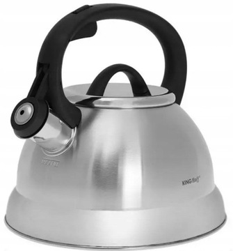 Mały Stylowy Czajnik Stalowy Z Gwizdkiem CHROM Elegance 2L KINGHOFF