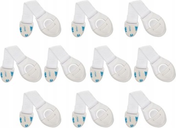 10xЗАМКИ ДЛЯ МЕБЕЛЬНЫХ ШКАФОВ ЗАЩИТА ЯЩИКОВ ДВЕРЕЙ ХОЛОДИЛЬНИКА ПРОЧНАЯ ЛЕНТА 3М