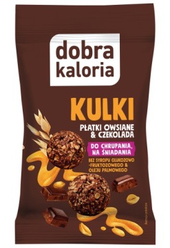 DOBRA KALORIA перекуска вівсяні кульки гіркий бельгійський шоколад + мед 40 г