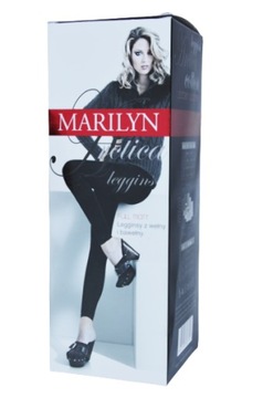 MARILYN legginsy czarne ciepłe z wełną 250 den M/L