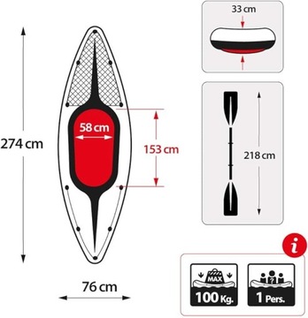 КАЯК INTEX CHALLENGER K1 НАБОР ДЛЯ ОДНОГО ЧЕЛОВЕКА 68305