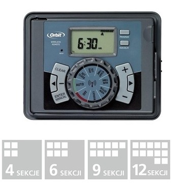 Sterownik nawadniania ORBIT Easy Set Logic 12 sekcji Prosty w obsłudze