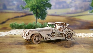 АВТОМОБИЛЬ Спортивный автомобиль Rapid Mouse UGEARS ДЕРЕВЯННАЯ МЕХАНИЧЕСКАЯ 3D МОДЕЛЬ