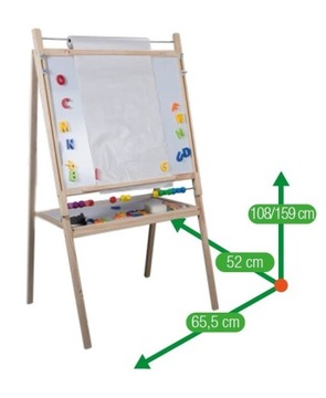 РЕГУЛИРУЕМАЯ МАГНИТНАЯ ДОСКА 6 В 1 БУМАГА