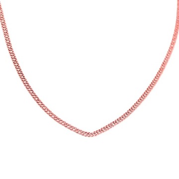 łańcuszek różowe złoto 585 rombo 55cm 2,40g