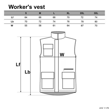 Kamizelka męska z nadrukiem własnym logo bezrękawnik do pracy