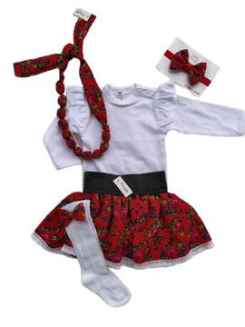 Spódnica + body białe strój krakowski góralski 86