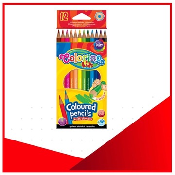 KREDKI OŁÓWKOWE 12 KOLORÓW COLORINO
