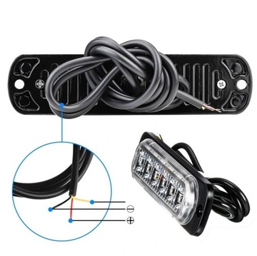 4 шт. СИГНАЛЬНЫЕ ЛАМПЫ, 6 светодиодов, водонепроницаемый стробоскоп, помощь в эвакуаторе, 12-24 В постоянного тока