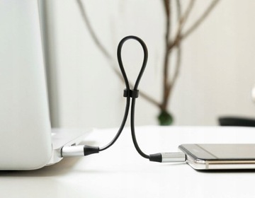 Короткий плоский КАБЕЛЬ USB-C для Android Auto | 23 см
