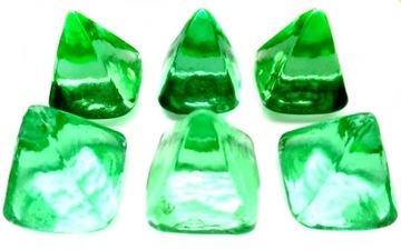 СТЕКЛЯННЫЕ ПИРАМИДЫ ОХЛАЖДАЮЩИЕ ЗЕЛЕНЫЕ КАМНИ ДЛЯ ВИСКИ НАПИТКОВ 6 ШТ.