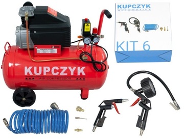 Kompresor Sprężarka 50Litrów Kupczyk FL-50 zestaw