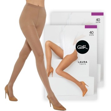 Rajstopy Gatta Laura 40 den lycra 5-XL DAINO