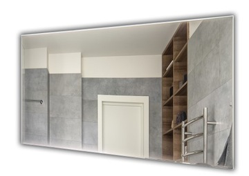 Lustro łazienkowe delikatny LED 80x60 SZLIF POLER
