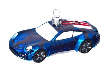 BOMBKA OZDOBA CHOINKOWA PORSCHE 911 NIEBIESKA DAKAR