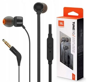 ORYGINALNE SŁUCHAWKI DOUSZNE JBL T110 czarne