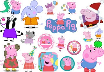 TATUAŻE DLA DZIECI ZMYWALNE ŚWINKA PEPPA ŚWIĄTECZNA WIELE WZORÓW