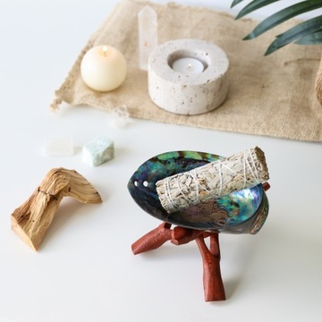 Пало Санто Белый Мудрец Установил Селенит Натуральный чистящий ладан