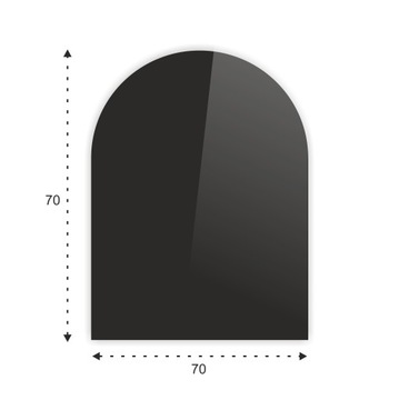 SZYBA HARTOWANA POD KOMINEK SZKŁO 70x70cm CZ