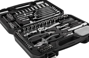 NEO Tools M4K Набор гаражных инструментов, 90 шт. Торцевые ключи Чемодан