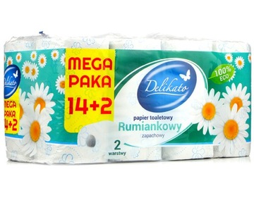 DELIKATO Papier Toaletowy Rumiankowy 16 Rolek2