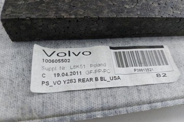 POLIČKA KUFRU VOLVO S60 I 100605502 1.6L DIESEL 90KW 2012