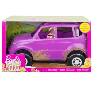 Barbie pojazd fioletowy SUV Barbie Farmerka GHT18