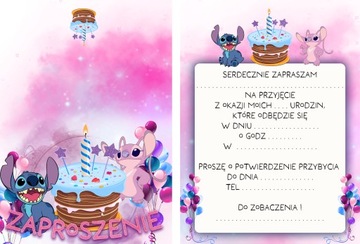 ПРИГЛАШЕНИЕ «ЛИЛО И СТИЧ» ТОРТ «АНДЗИЯ» ПРИГЛАШЕНИЯ НА ДЕНЬ РОЖДЕНИЯ 20x15 см