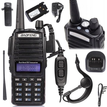 Baofeng UV-82 HTQ krótkofalówka do nasłuchu, PMR, UHF/VHF, Radio FM