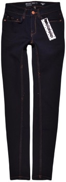 NOISY MAY spodnie REGULAR navy jeans LUCY _ XXS