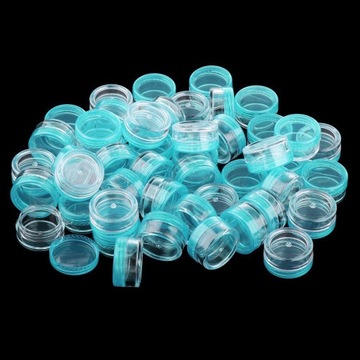50 paczek plastikowych słoików do różu Przenośne maści zielone