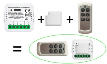 PRZEKAŹNIK ZIGBEE 3.0 TUYA WŁĄCZNIK DOPUSZKOWY 2OBWODY MINI V3