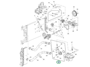 КОРПУС ТЕРМОСТАТА INSIGNIA MOKKA ASTRA J 1.4 T