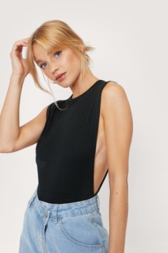 KC83312 * БОДИ NASTY GAL PETITE в рубчик XXS