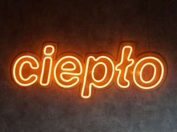NCIEPLOZO NEON LED FLEX NAPIS ciepło PC5 700X265MM