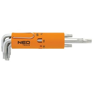 KLUCZE TORX ZESTAW TORKSY T10 - T50 ZESTAW 8 SZTUK NEO