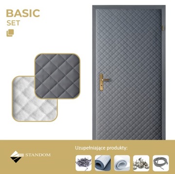 ЭКО ДВЕРНАЯ ОБИВКА 80/90 KARO SMALL - СЕРЫЙ