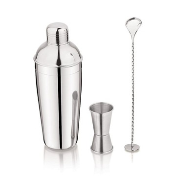 ZESTAW BARMAŃSKI DO KOKTAJLI 3 EL. SHAKER KINGHOFF KH-1705
