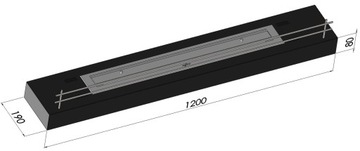 Biokominek SIMPLE fire FIREBOX 1200 z szybą