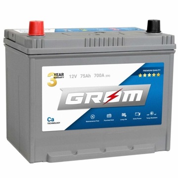 Akumulator 12V 75Ah 700A L+ Japan Grom 3 LATA GW