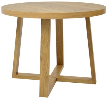 Stół Ø 100 /180 cm fornir dębowy lakier /SOLIDNY