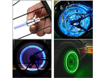 ВЕЛОСИПЕДНЫЕ ВЕНТИЛЯЦИИ С ПОДСВЕТКОЙ, КОЛЕСНЫЙ КЛАПАН, 2 ШТ.