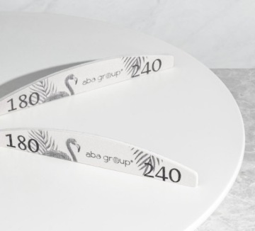 Пилка для ногтей 180/240 Boat Crescent Slim Foil Aba Group 25 шт.