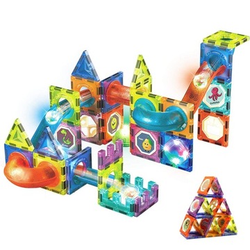 KLOCKI MAGNETYCZNE ŚWIECĄCY TOR KULKOWY PANELE