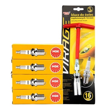4x Świece Zapłonowe NGK BPR5EFS-13 +klucz